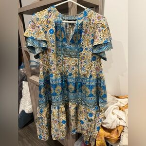 ☂️Flutter sleeve dress with neck tie detail